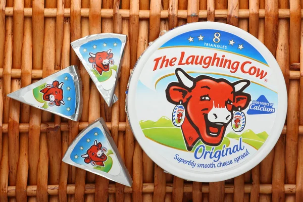 Smějící se kráva sýrová pomazánka — Stock fotografie