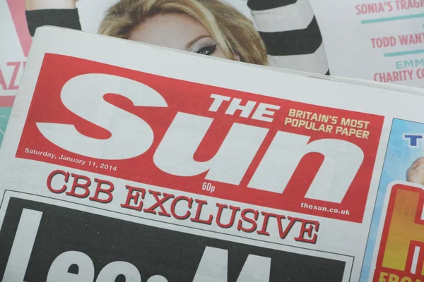 The Sun Newspaper and Magazine — Stock Photo, Image