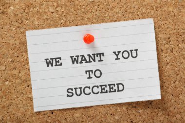 We Want You to Succeed clipart