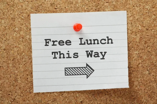 Almuerzo gratis de esta manera — Foto de Stock