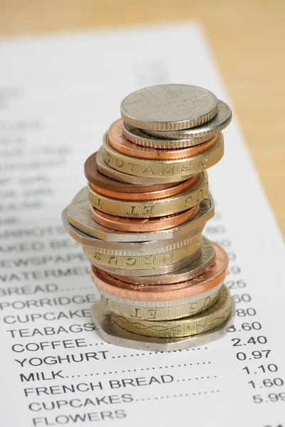 Stack of British Coins — Stock Photo, Image