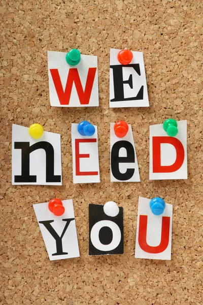 Sana ihtiyacımız var.