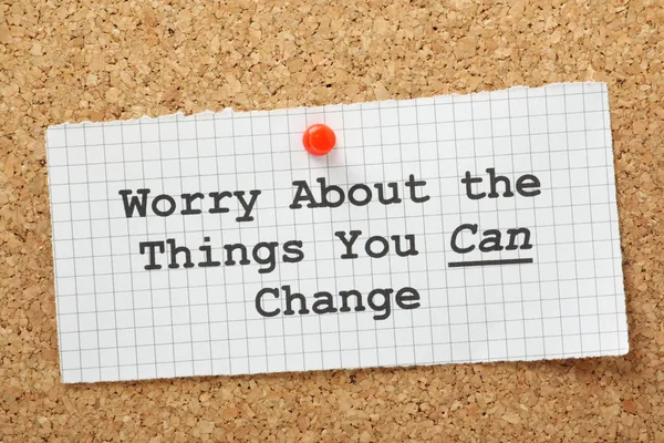 Martwić się o rzeczy, które można zmienić — Zdjęcie stockowe