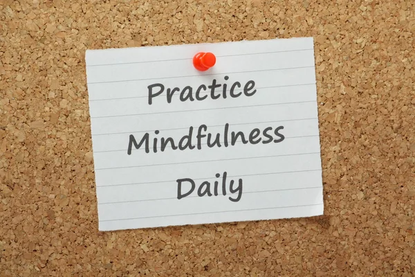Praktijk mindfulness dagelijks — Stockfoto