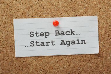 Step Back Start Again clipart