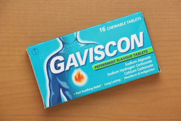 Gaviscon pepparmynta tabletter — Stockfoto