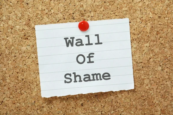 Wall of Shame — Stock Photo, Image