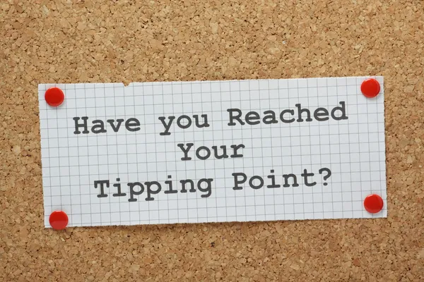 Tipping point koncept — Stockfoto