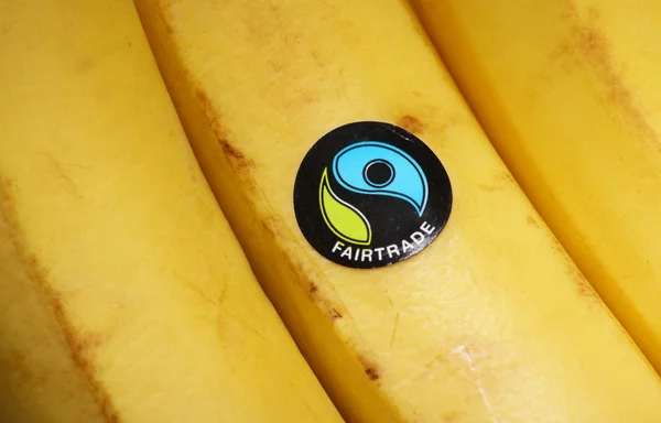 Fairtrade banány — Stock fotografie