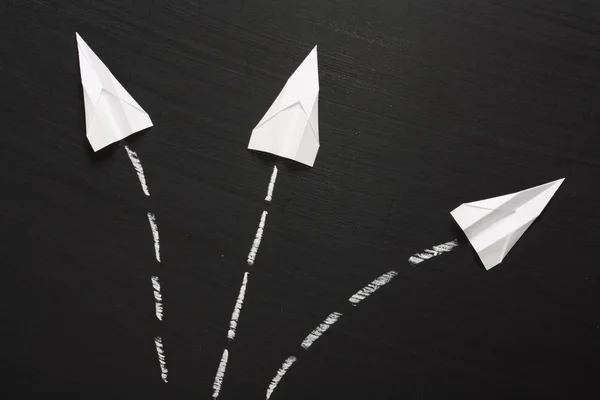 Paper Planes Break Formation — Stock Photo, Image