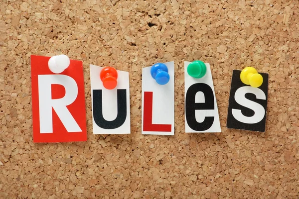 The word Rules — Stock Photo, Image