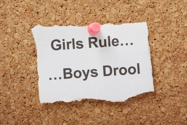 Girls Rule Boys Drool — Stock Photo, Image