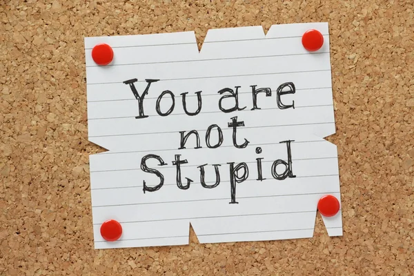 You Are Not Stupid — Stock Photo, Image