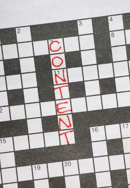 Content Crossword Puzzle — Stock Photo, Image