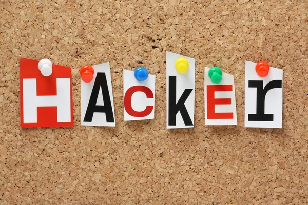 A palavra Hacker — Fotografia de Stock