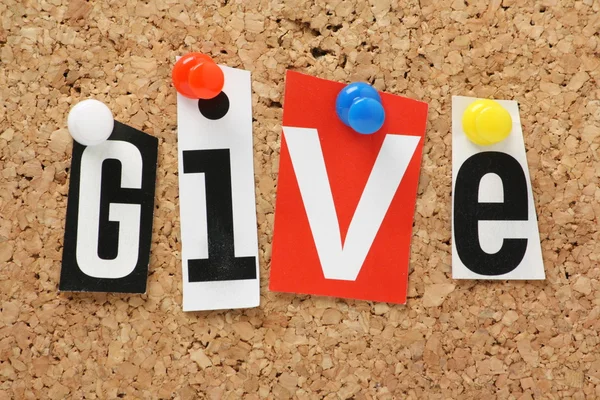 The word Give — Stock Photo, Image