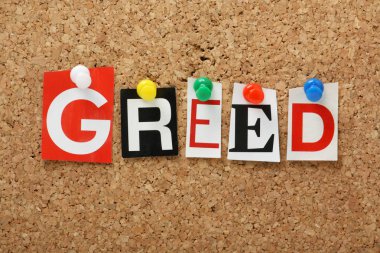 The word Greed clipart
