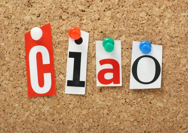 La palabra Ciao — Foto de Stock