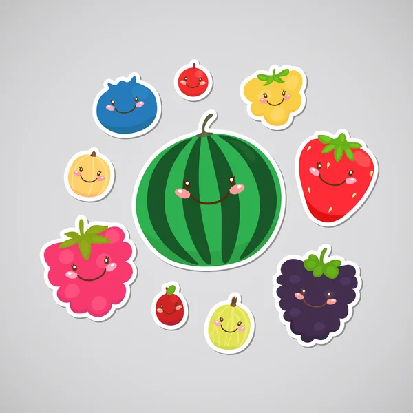 Cute berry (sticker) — Stock Vector