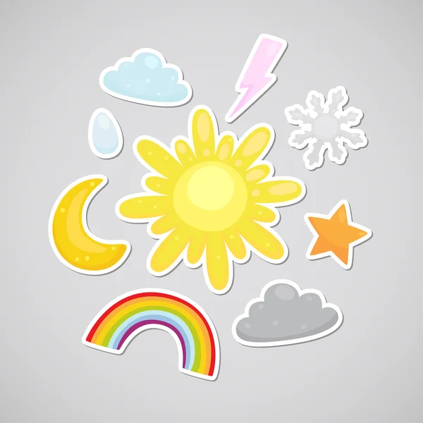 Sticker avec météo — Image vectorielle