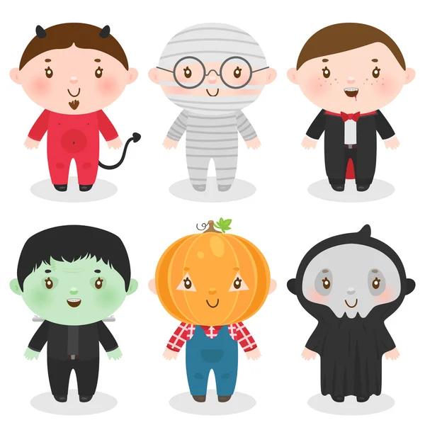 Muchacho Halloween — Vector de stock