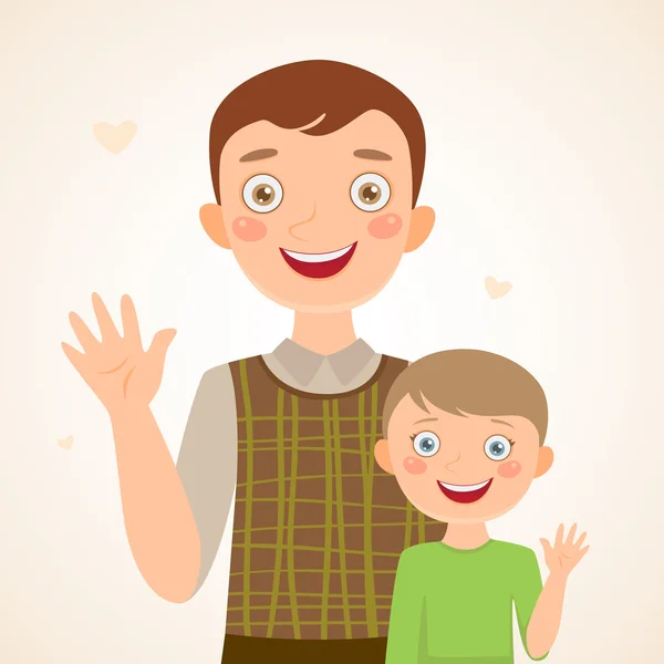 Father and son — Stock Vector