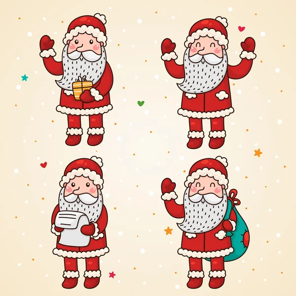 Santa Claus set — Stock Vector