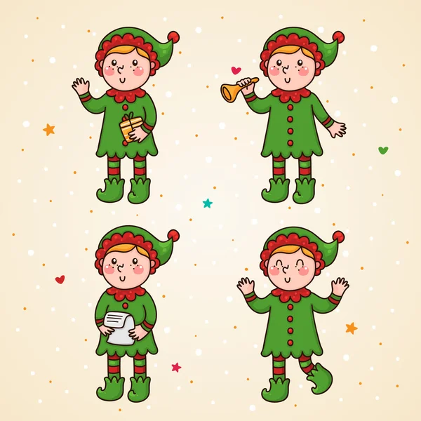 Elf set — Stock Vector