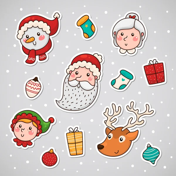 Noel ve yeni yıl yapışkan yüzü