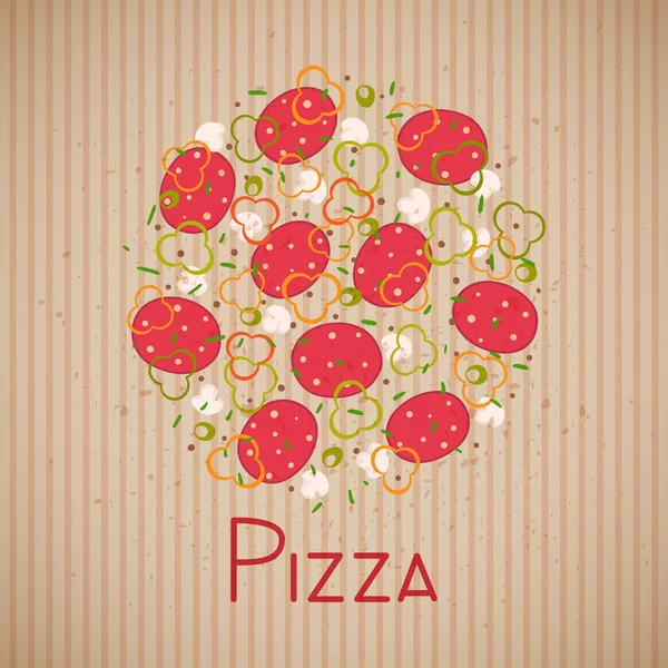 Pizza karton kutu — Stok Vektör