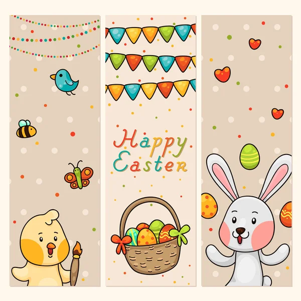 Easter vertical banners — Stock Vector