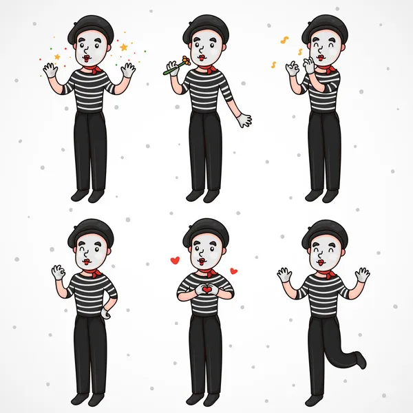 Romantische mime — Stockvector