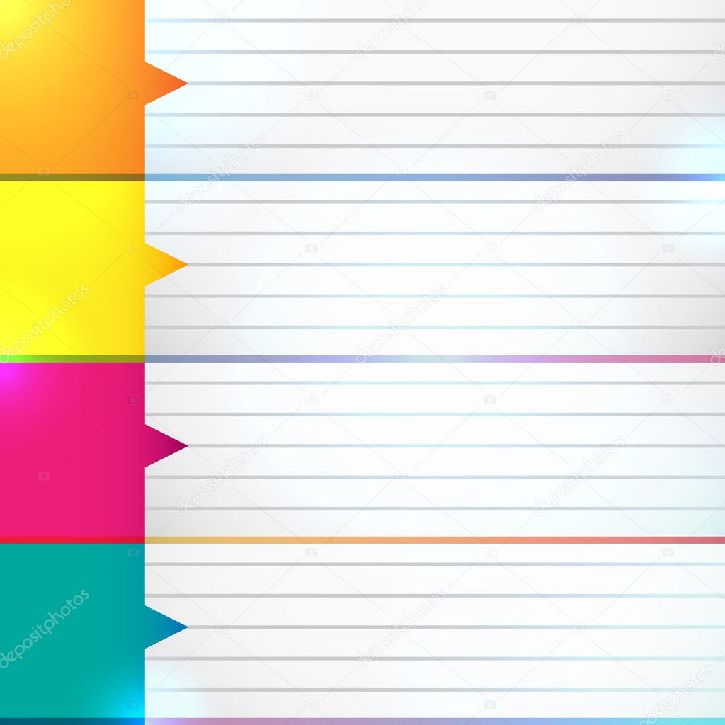 Abstract colorful background for organizer