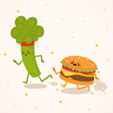 Brokoli vs burger