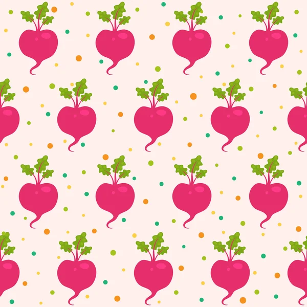 Pattern with beetroot — Stock Vector