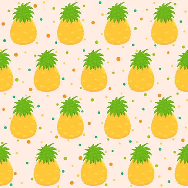 Pattern with pineapple — Stock Vector