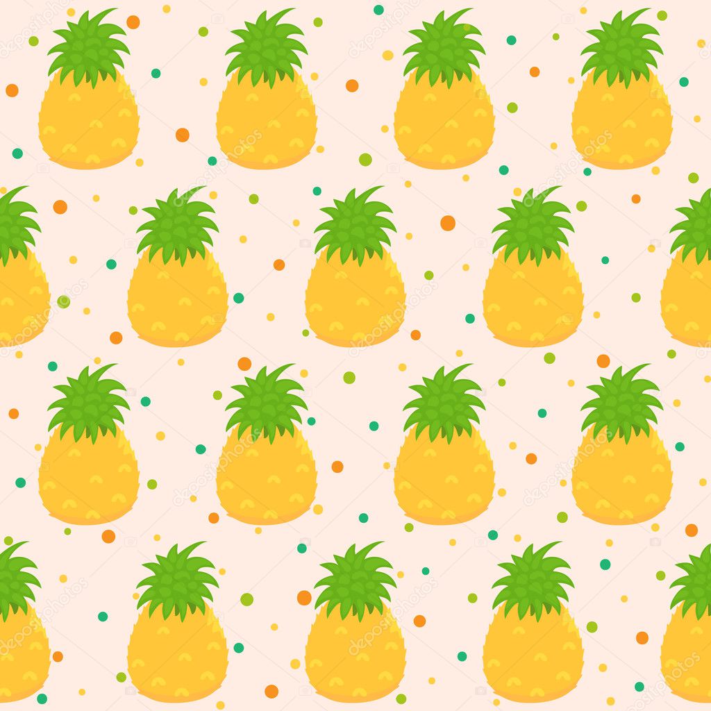 Pattern with pineapple