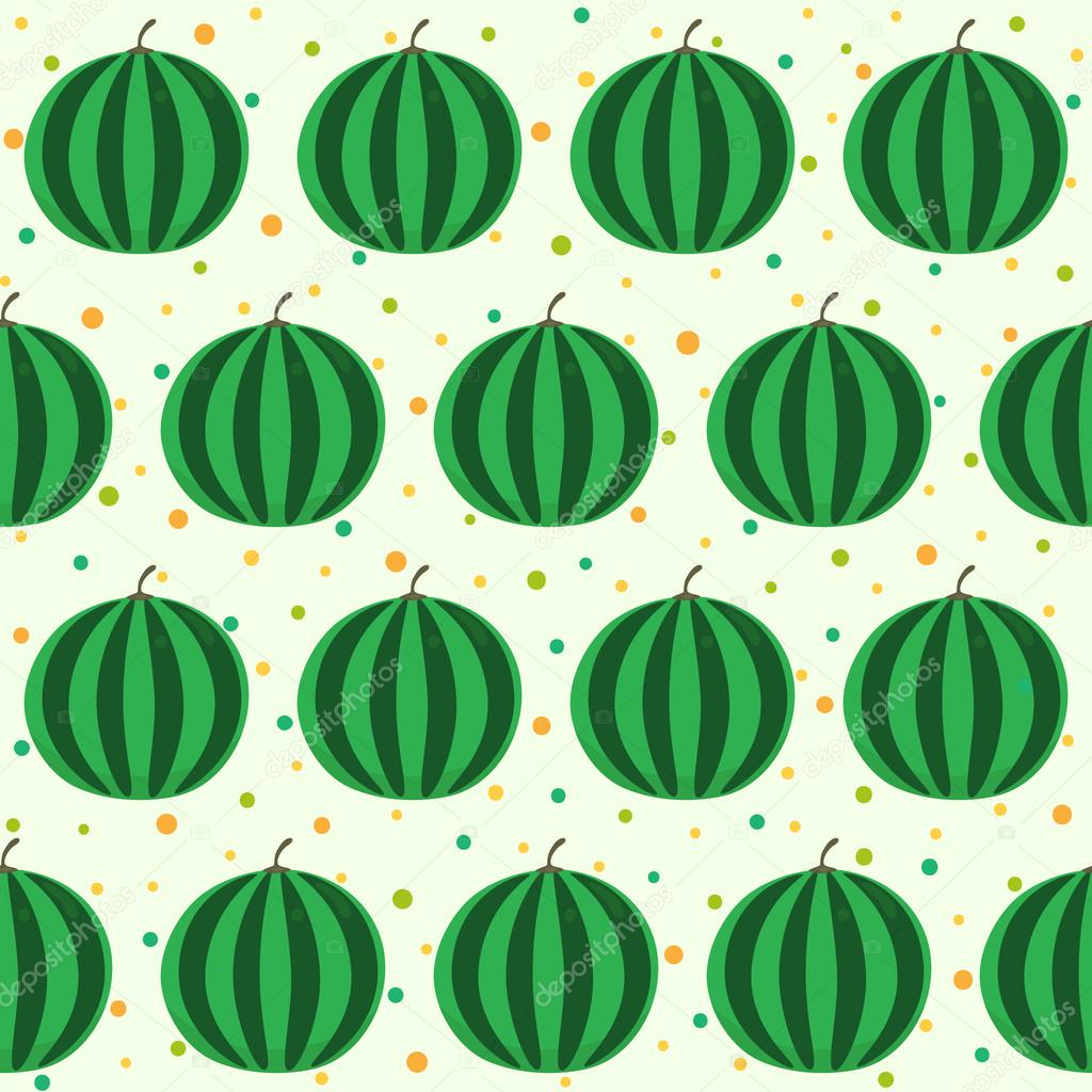 Pattern with watermelons