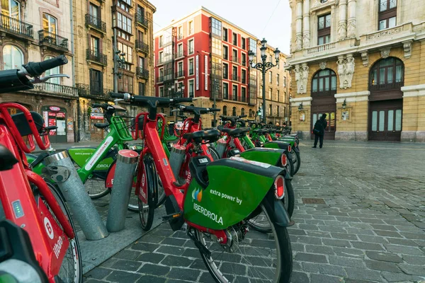 Bilbao Spain December 2021 Bicycle Nextbike App Parked Bike Station — Stock Photo, Image