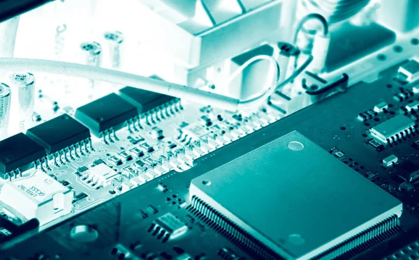 Papan Sirkuit Elektronik Teknologi Papan Sirkuit Motherboard Semiconductor Mainboard Komputer — Stok Foto