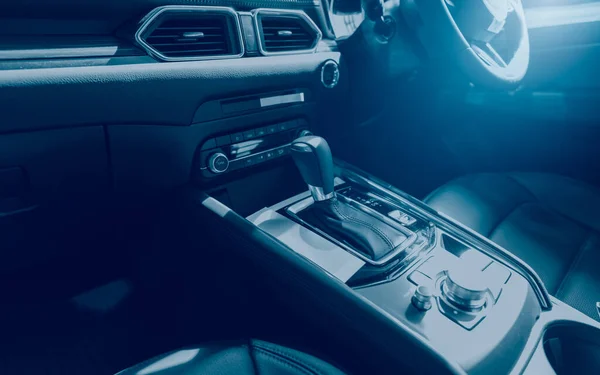 Luxury Modern Car Interior Car Modern Design Automatic Gear Stick — Stockfoto