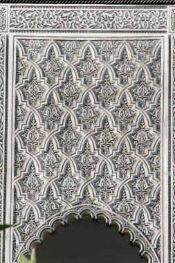 Details of a door. The Great Mosque of Paris. clipart