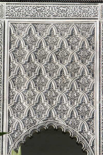 Details of a door. The Great Mosque of Paris.