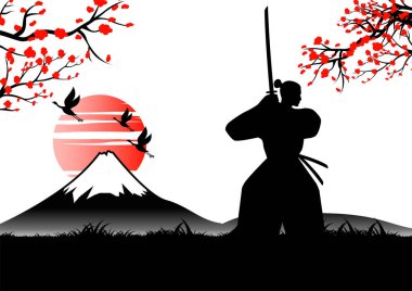 Japon sanatı, Fuji Dağı yakınlarında eski bir samuray eğitim kılıcı tasarımı.
