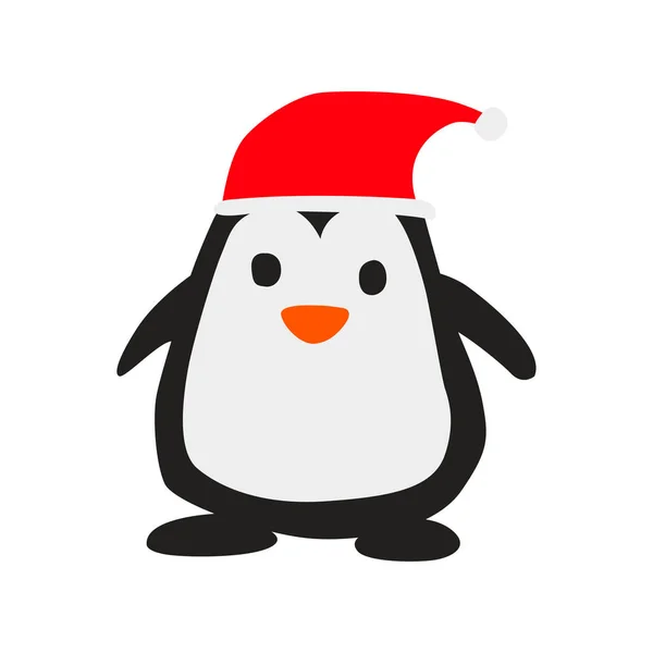 卡通设计的圣诞服装企鹅剪贴画 — 图库矢量图片