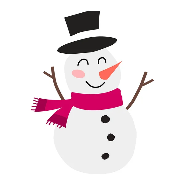 卡通设计的圣诞服装雪人剪贴画 — 图库矢量图片