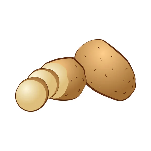 Clip Art Von Kartoffeln Mit Cartoon Design — Stockvektor