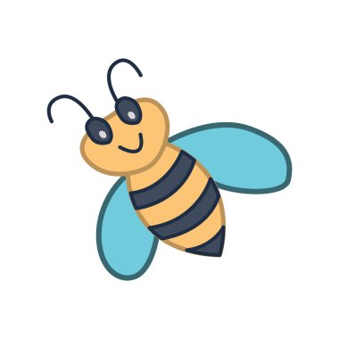 Çizgi film tasarımlı arı klipsi sanatı