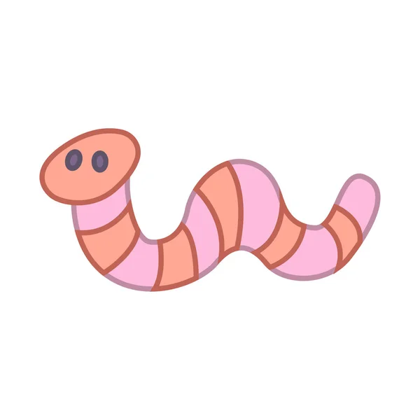 Clip Art Worm Cartoon Design — стоковый вектор