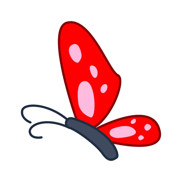 Clip Arte Mariposa Con Diseño Dibujos Animados — Vector de stock